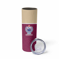 Queensland Samoa Custom Skinny Tumbler Maroon Pacific Polynesian Tribal Pattern LT9 - Polynesian Pride
