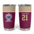 Queensland Samoa Custom Tumbler Cup Maroon Pacific Polynesian Tribal Pattern