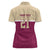Queensland Samoa Custom Women Polo Shirt Maroon Pacific Polynesian Tribal Pattern