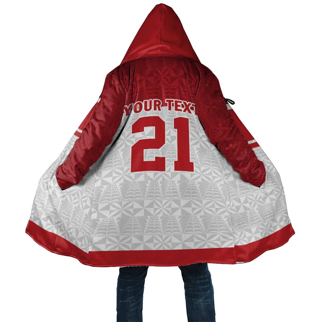 Queensland Tonga Custom Cloak QLD with Tongan Ngatu Pattern - Polynesian Pride