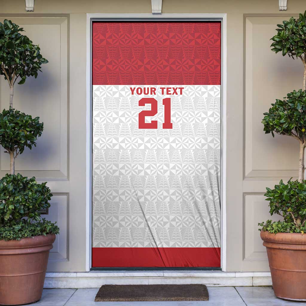 Queensland Tonga Custom Door Cover QLD with Tongan Ngatu Pattern - Polynesian Pride