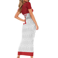 Queensland Tonga Custom Family Matching Short Sleeve Bodycon Dress and Hawaiian Shirt QLD with Tongan Ngatu Pattern LT9 - Polynesian Pride