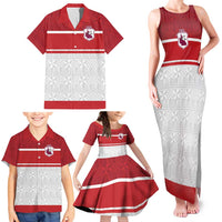 Queensland Tonga Custom Family Matching Tank Maxi Dress and Hawaiian Shirt QLD with Tongan Ngatu Pattern LT9 - Polynesian Pride