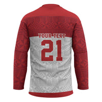 Queensland Tonga Custom Hockey Jersey QLD with Tongan Ngatu Pattern - Polynesian Pride