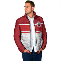 Queensland Tonga Custom Padded Jacket QLD with Tongan Ngatu Pattern - Polynesian Pride