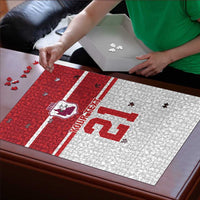 Queensland Tonga Custom Puzzle QLD with Tongan Ngatu Pattern - Polynesian Pride