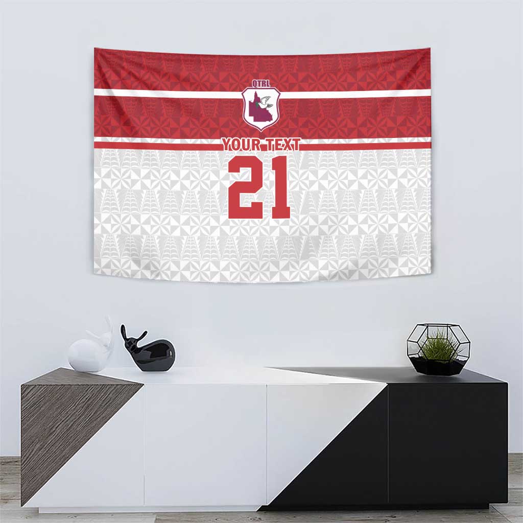 Queensland Tonga Custom Tapestry QLD with Tongan Ngatu Pattern