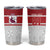 Queensland Tonga Custom Tumbler Cup QLD with Tongan Ngatu Pattern