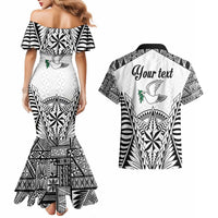 Personalised Tonga 676 Couples Matching Mermaid Dress and Hawaiian Shirt Tribal Kupesi Ngatu Unique LT9 - Polynesian Pride