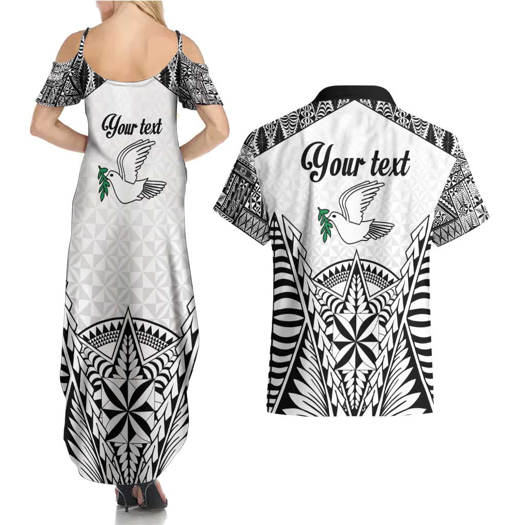 Personalised Tonga 676 Couples Matching Summer Maxi Dress and Hawaiian Shirt Tribal Kupesi Ngatu Unique LT9 - Polynesian Pride