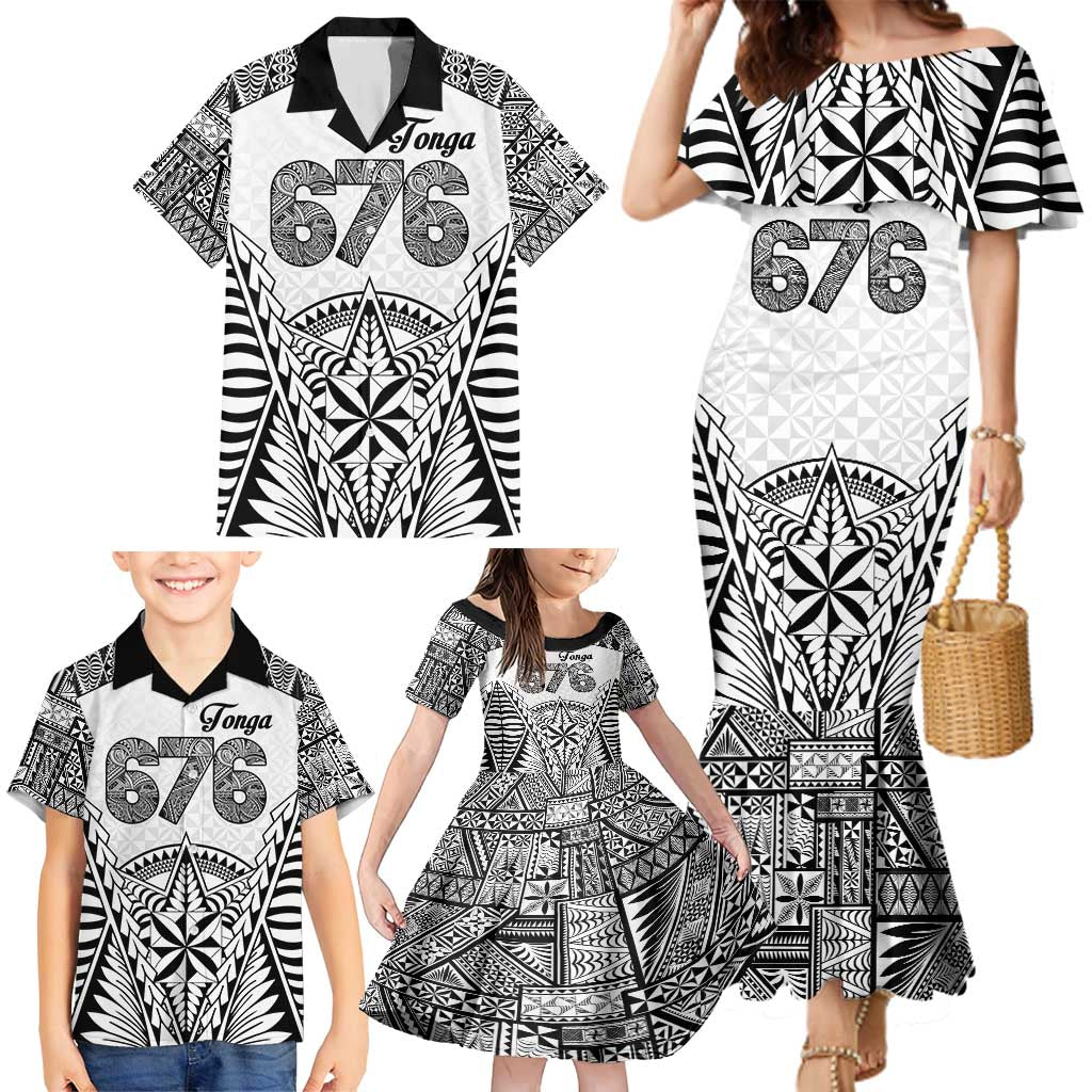 Personalised Tonga 676 Family Matching Mermaid Dress and Hawaiian Shirt Tribal Kupesi Ngatu Unique LT9 - Polynesian Pride