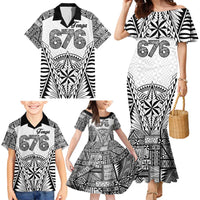 Personalised Tonga 676 Family Matching Mermaid Dress and Hawaiian Shirt Tribal Kupesi Ngatu Unique LT9 - Polynesian Pride