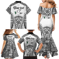 Personalised Tonga 676 Family Matching Mermaid Dress and Hawaiian Shirt Tribal Kupesi Ngatu Unique LT9 - Polynesian Pride