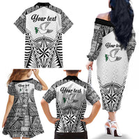 Personalised Tonga 676 Family Matching Off The Shoulder Long Sleeve Dress and Hawaiian Shirt Tribal Kupesi Ngatu Unique LT9 - Polynesian Pride