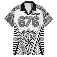 Personalised Tonga 676 Family Matching Off The Shoulder Long Sleeve Dress and Hawaiian Shirt Tribal Kupesi Ngatu Unique LT9 Dad's Shirt - Short Sleeve White - Polynesian Pride