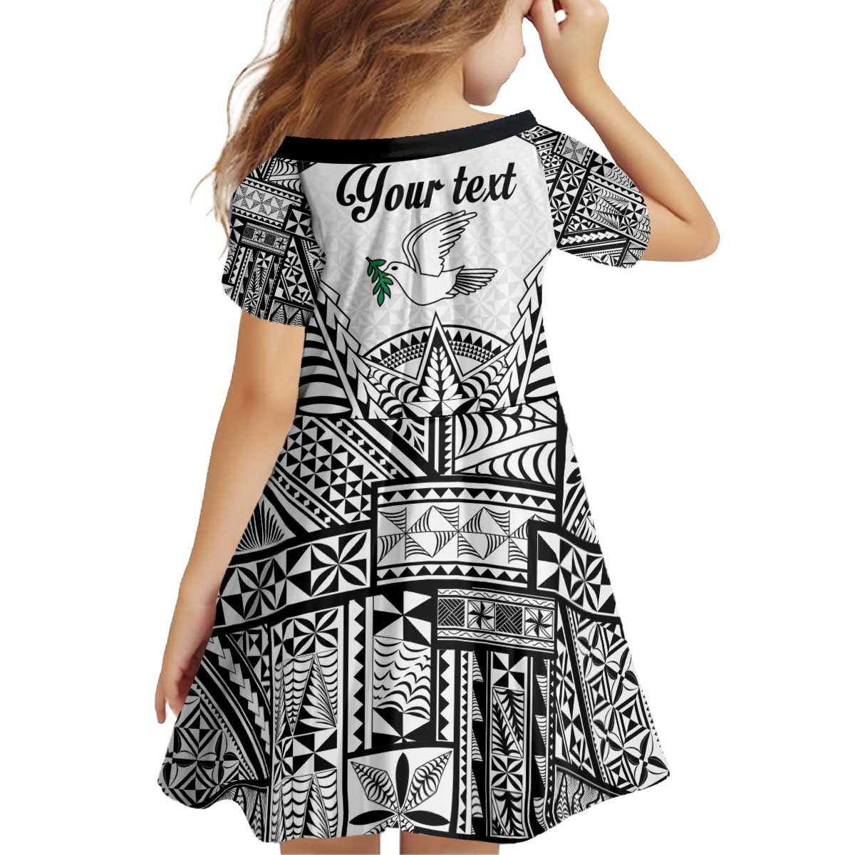 Personalised Tonga 676 Family Matching Off Shoulder Short Dress and Hawaiian Shirt Tribal Kupesi Ngatu Unique LT9 - Polynesian Pride