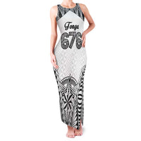 Personalised Tonga 676 Family Matching Tank Maxi Dress and Hawaiian Shirt Tribal Kupesi Ngatu Unique LT9 Mom's Dress White - Polynesian Pride