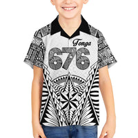 Personalised Tonga 676 Kid Hawaiian Shirt Tribal Kupesi Ngatu Unique LT9 Kid White - Polynesian Pride