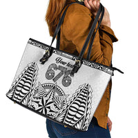 Personalised Tonga 676 Leather Tote Bag Tribal Kupesi Ngatu Unique LT9 - Polynesian Pride