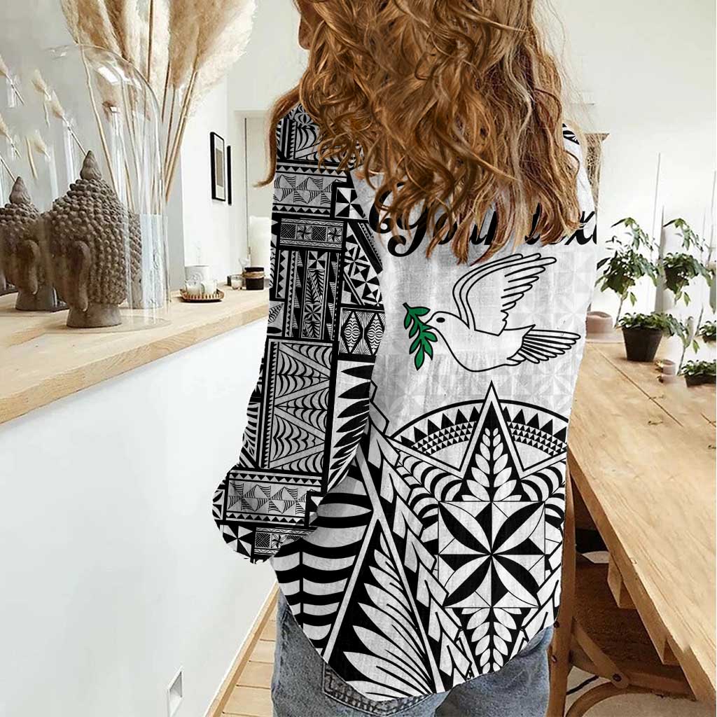 Personalised Tonga 676 Women Casual Shirt Tribal Kupesi Ngatu Unique LT9 - Polynesian Pride