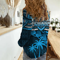 Fiji Rugby Women Casual Shirt Go Fijian Tapa Arty with World Cup Vibe LT9 - Polynesian Pride