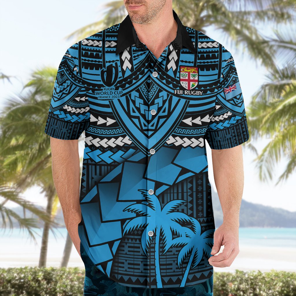 Custom Fiji Rugby Hawaiian Shirt Go Fijian Tapa Arty with World Cup Vibe LT9 - Polynesian Pride