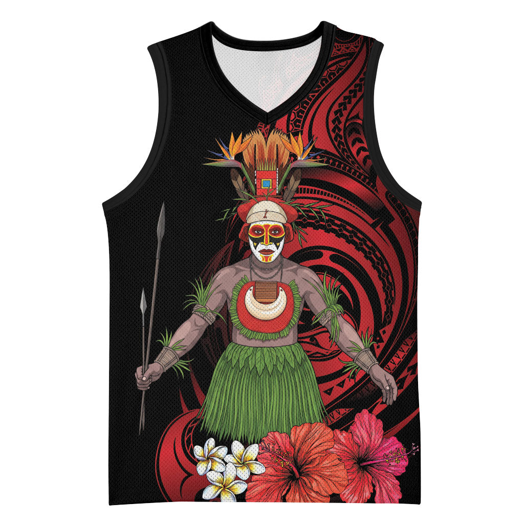 Huli Wigmen Tribe Hela Province Basketball Jersey Papua New Guinea Indigenous Pattern LT9 Unisex Black - Polynesian Pride