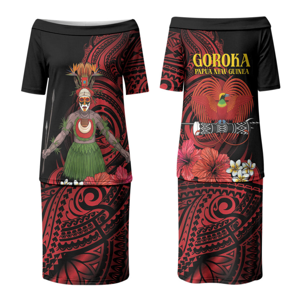 Huli Wigmen Tribe Hela Province Couples Matching Puletasi and Hawaiian Shirt Papua New Guinea Indigenous Pattern LT9 - Polynesian Pride