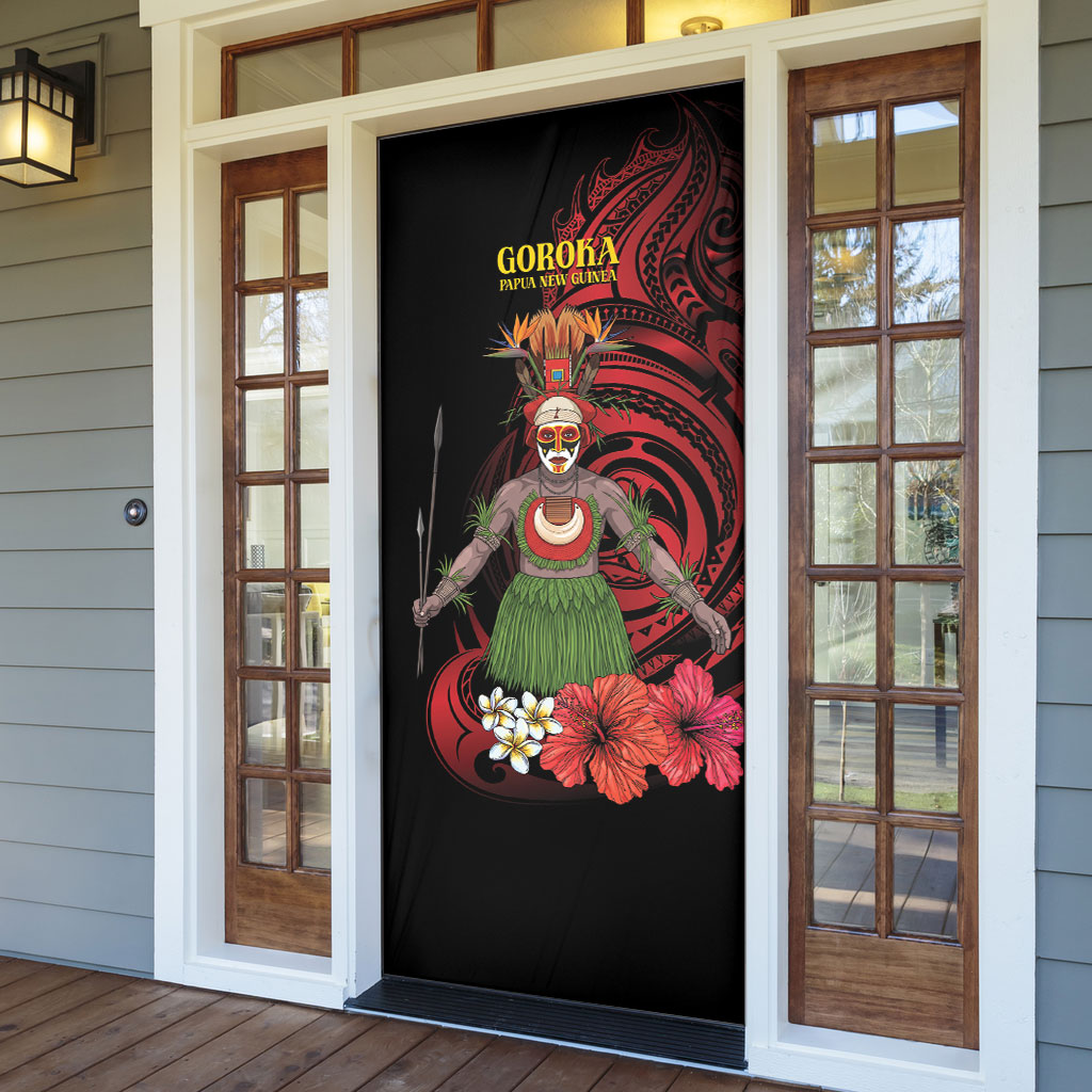 Huli Wigmen Tribe Hela Province Door Cover Papua New Guinea Indigenous Pattern LT9 - Polynesian Pride