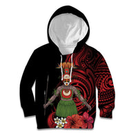 Huli Wigmen Tribe Hela Province Kid Hoodie Papua New Guinea Indigenous Pattern LT9 Hoodie Black - Polynesian Pride