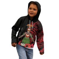 Huli Wigmen Tribe Hela Province Kid Hoodie Papua New Guinea Indigenous Pattern LT9 - Polynesian Pride
