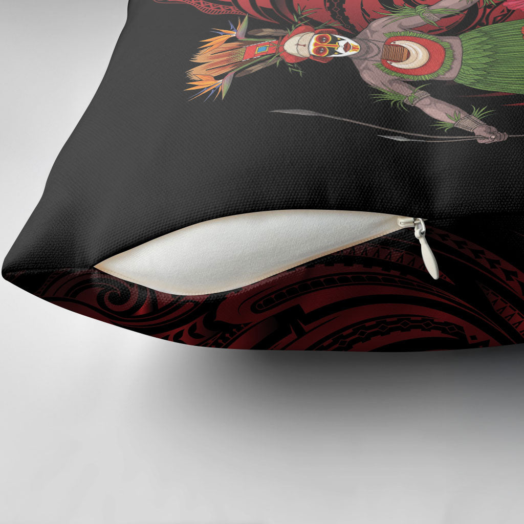 Huli Wigmen Tribe Hela Province Pillow Cover Papua New Guinea Indigenous Pattern LT9 - Polynesian Pride