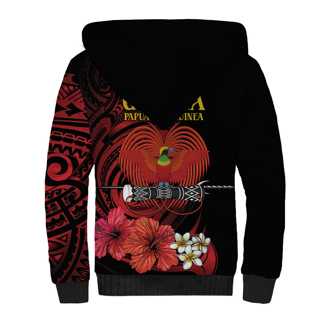 Huli Wigmen Tribe Hela Province Sherpa Hoodie Papua New Guinea Indigenous Pattern LT9 - Polynesian Pride