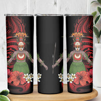 Huli Wigmen Tribe Hela Province Skinny Tumbler Papua New Guinea Indigenous Pattern LT9 - Polynesian Pride