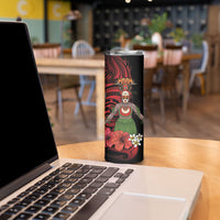 Huli Wigmen Tribe Hela Province Skinny Tumbler Papua New Guinea Indigenous Pattern LT9 - Polynesian Pride