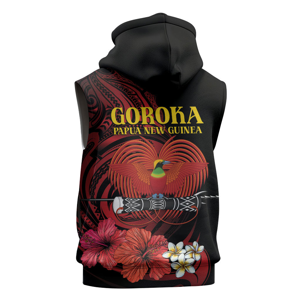 Huli Wigmen Tribe Hela Province Sleeveless Zip Hoodie Papua New Guinea Indigenous Pattern LT9 - Polynesian Pride