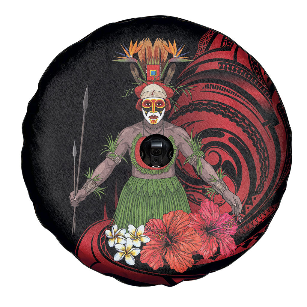 Huli Wigmen Tribe Hela Province Spare Tire Cover Papua New Guinea Indigenous Pattern LT9 - Polynesian Pride