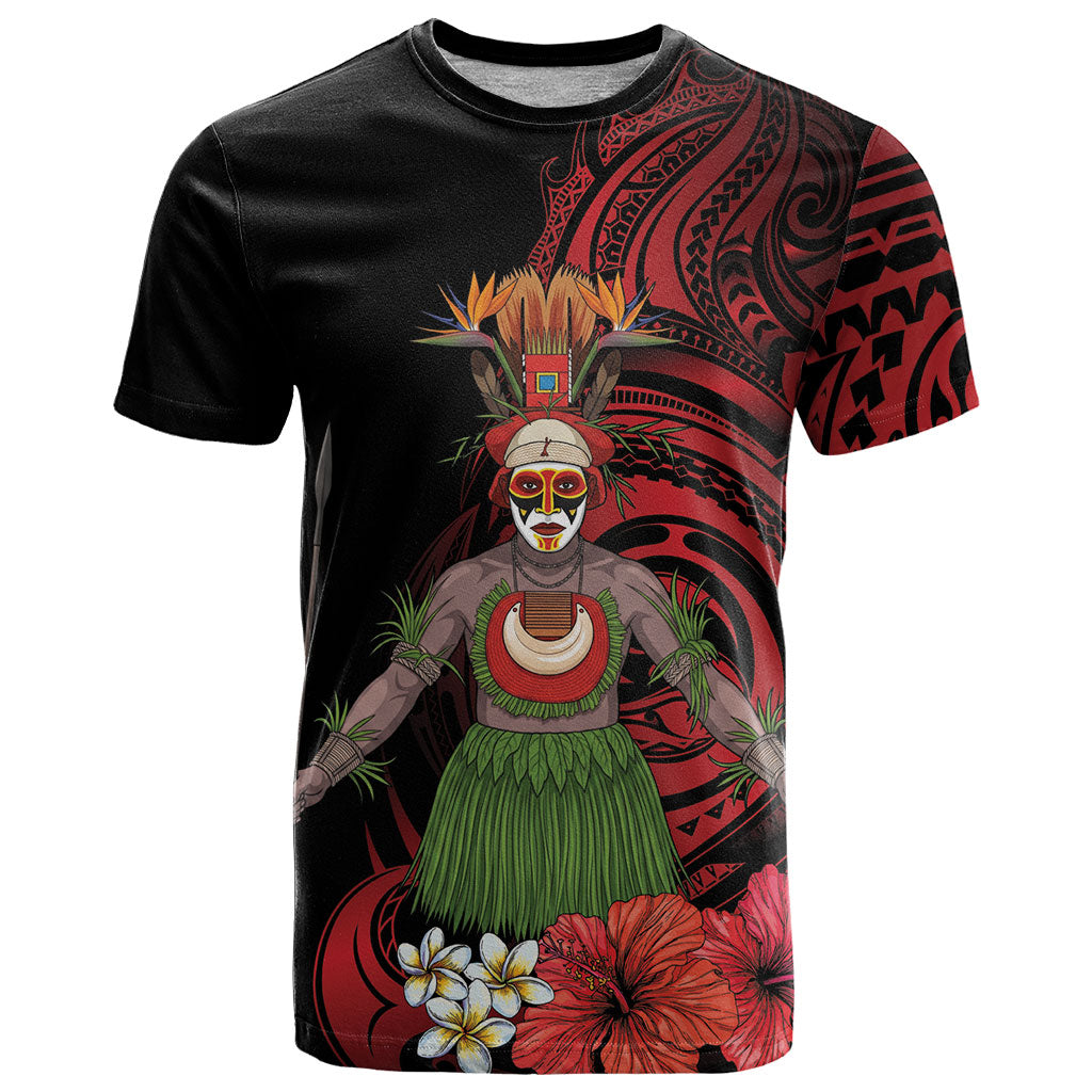 Huli Wigmen Tribe Hela Province T Shirt Papua New Guinea Indigenous Pattern LT9 Black - Polynesian Pride