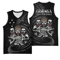 Skeleton Tribe Simbu Province Basketball Jersey Papua New Guinea Indigenous Pattern LT9 - Polynesian Pride