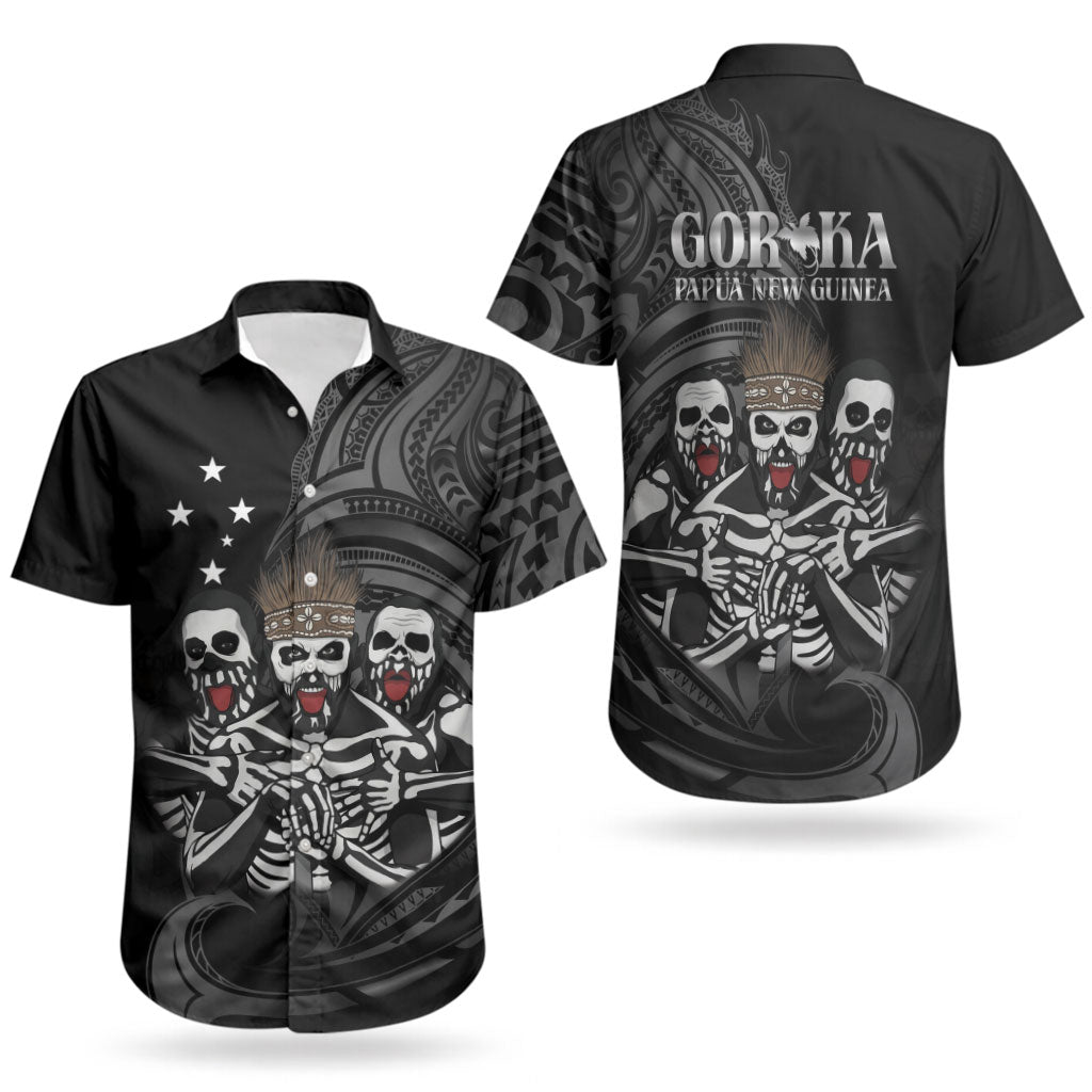Skeleton Tribe Simbu Province Couples Matching Summer Maxi Dress and Hawaiian Shirt Papua New Guinea Indigenous Pattern LT9 - Polynesian Pride