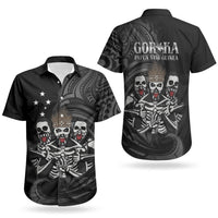 Skeleton Tribe Simbu Province Couples Matching Summer Maxi Dress and Hawaiian Shirt Papua New Guinea Indigenous Pattern LT9 - Polynesian Pride