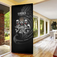 Skeleton Tribe Simbu Province Door Cover Papua New Guinea Indigenous Pattern LT9 - Polynesian Pride