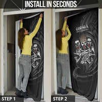 Skeleton Tribe Simbu Province Door Cover Papua New Guinea Indigenous Pattern LT9 - Polynesian Pride