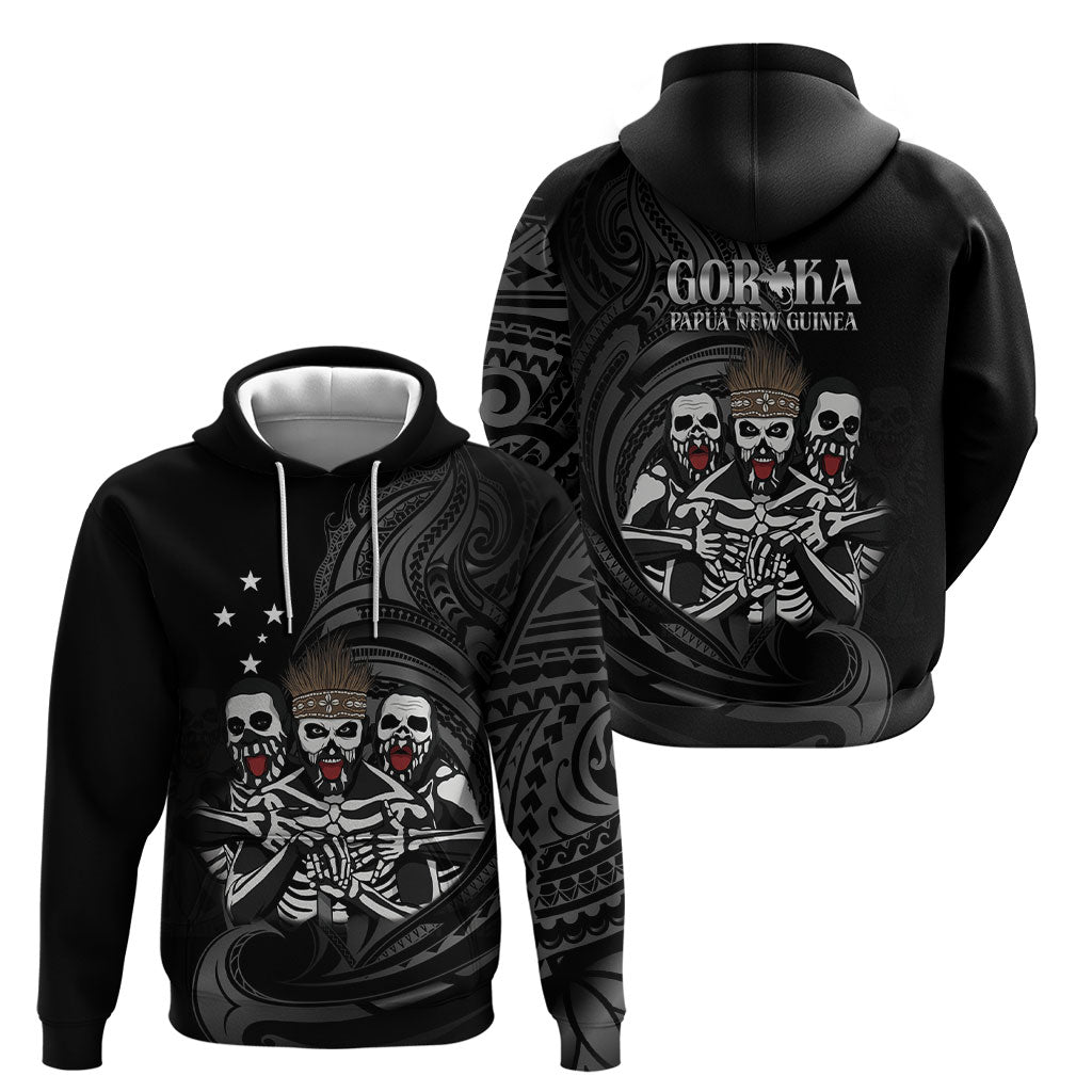 Skeleton Tribe Simbu Province Hoodie Papua New Guinea Indigenous Pattern LT9 - Polynesian Pride