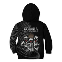 Skeleton Tribe Simbu Province Kid Hoodie Papua New Guinea Indigenous Pattern LT9 - Polynesian Pride