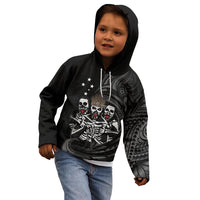 Skeleton Tribe Simbu Province Kid Hoodie Papua New Guinea Indigenous Pattern LT9 - Polynesian Pride