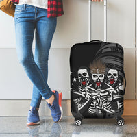 Skeleton Tribe Simbu Province Luggage Cover Papua New Guinea Indigenous Pattern LT9 - Polynesian Pride