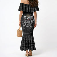 Skeleton Tribe Simbu Province Mermaid Dress Papua New Guinea Indigenous Pattern LT9 - Polynesian Pride