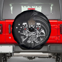 Skeleton Tribe Simbu Province Spare Tire Cover Papua New Guinea Indigenous Pattern LT9 - Polynesian Pride