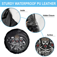 Skeleton Tribe Simbu Province Spare Tire Cover Papua New Guinea Indigenous Pattern LT9 - Polynesian Pride